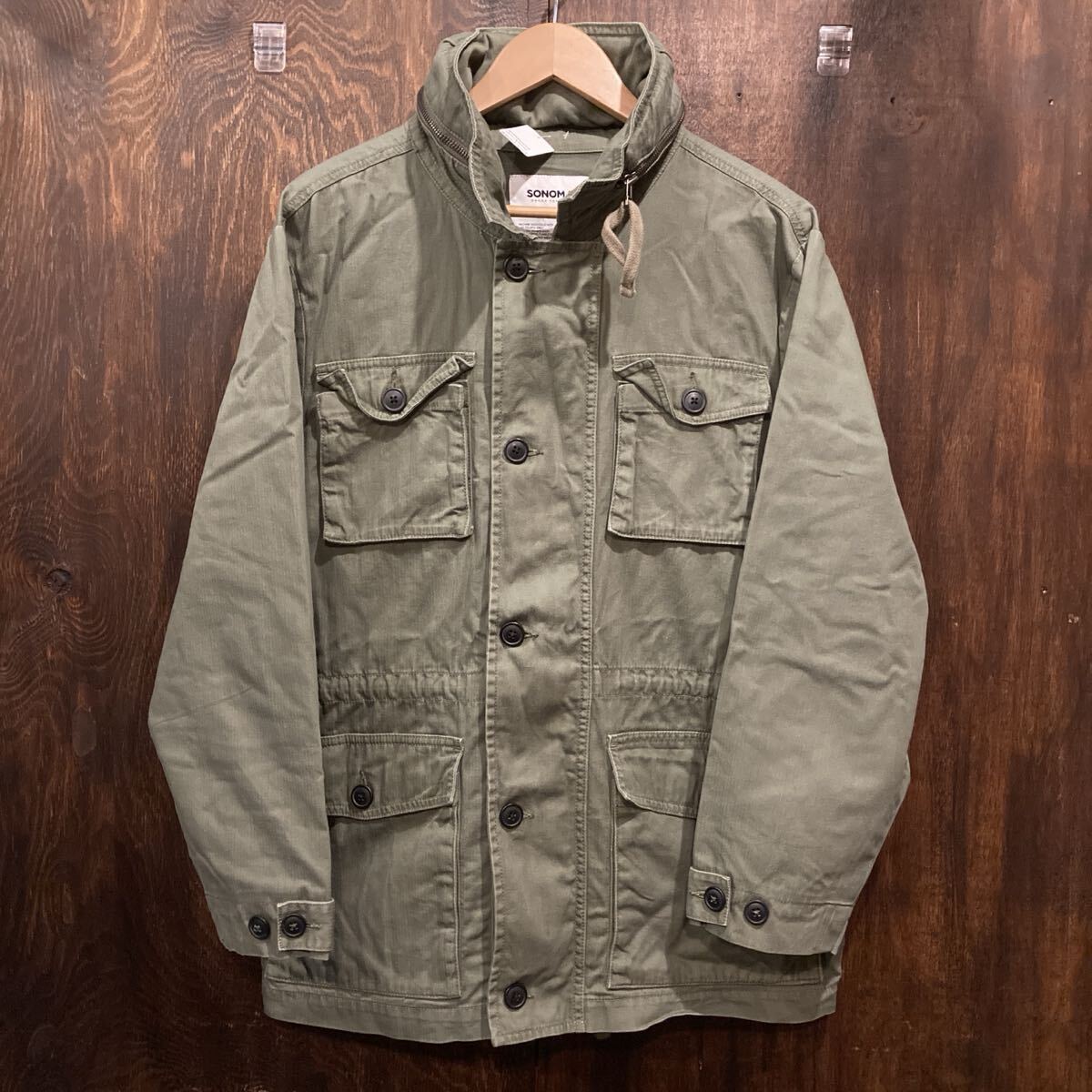 アメリカ古着 KOHL’S SONOMA ミリタリーモチーフ ジップジャケット スタンドカラーブルゾン拍卖