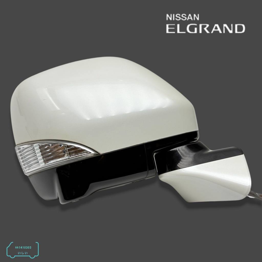 ▼エルグランド E52 TE52 PNE52 前期 純正 アラウンドビューカメラ付 ドアミラー 右 運転席側 カラー GAB 13ピン 電格/即決/即納/動作OK▼拍卖