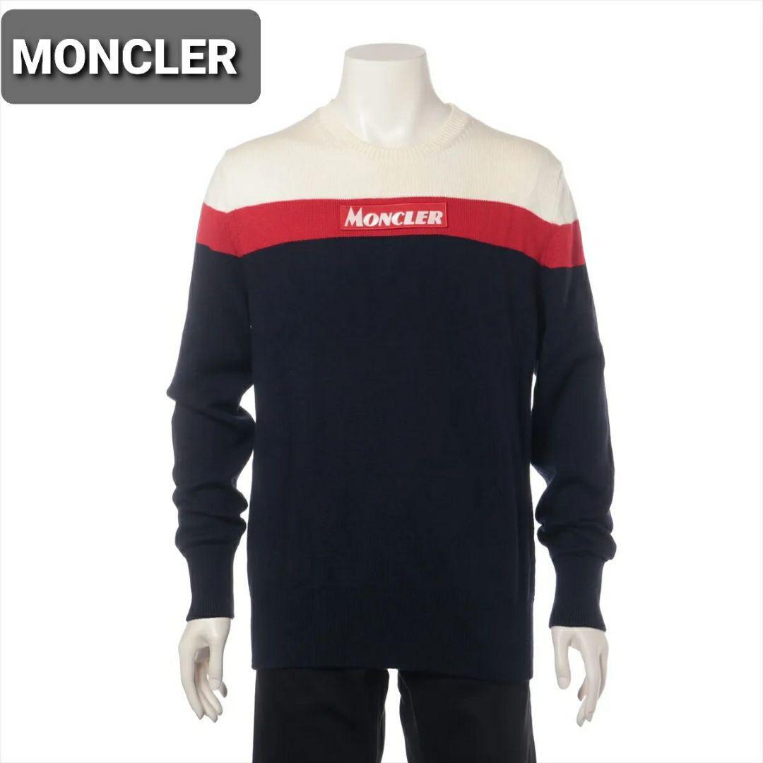 貴重 MONCLER モンクレール ネイビー ホワイトレッド セーター拍卖