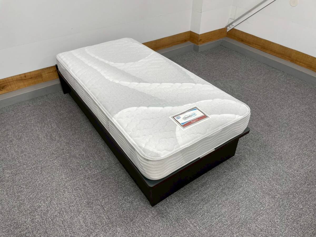 T7597☆展示品☆シモンズ☆SIMMONS☆レギュラー☆シングルベッド☆跳ね上げ式収納☆拍卖