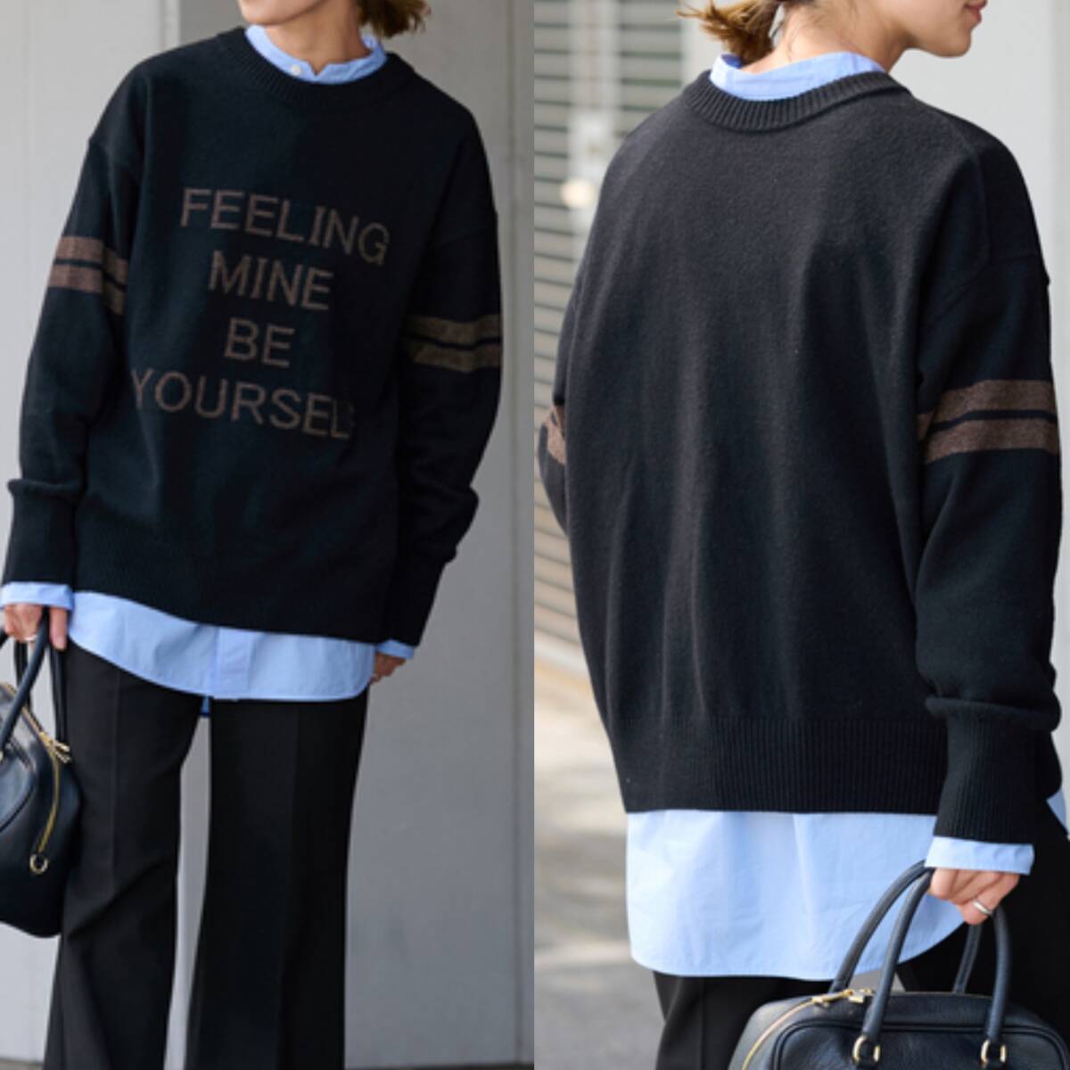 FRAMeWORK カレッジロゴクルーネックプルオーバー ブラック フレームワーク拍卖