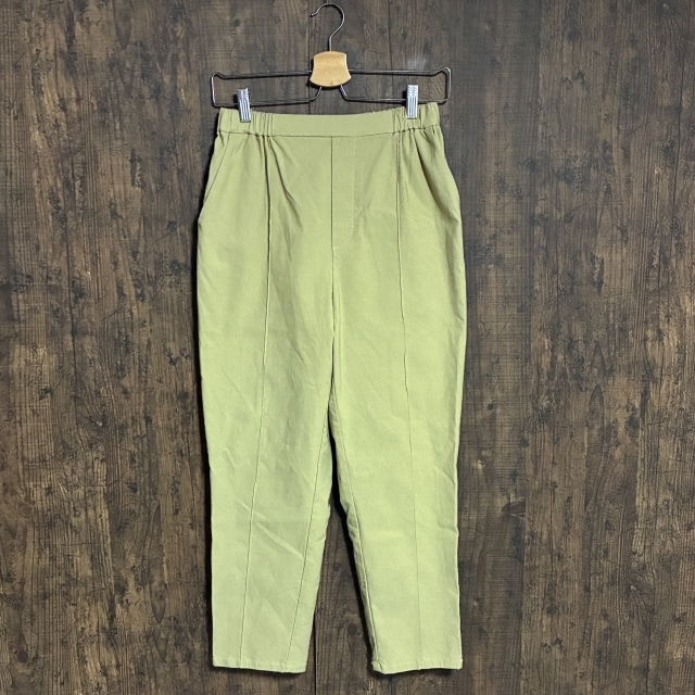 C20◇studio CLIP | スタディオクリップ テーパードパンツ ベージュグリーン レディース Sサイズ 中古品拍卖