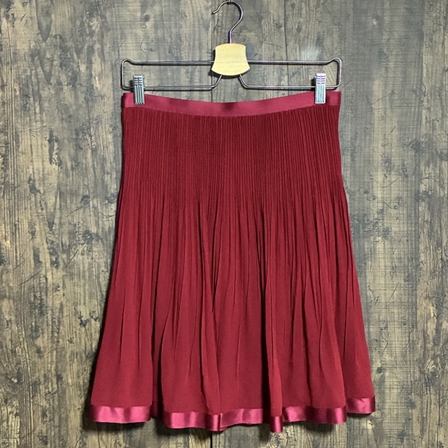C21◇NARACAMICIE | ナラカミーチェ プリーツスカート ボルドー系 レディース IIサイズ 中古品拍卖