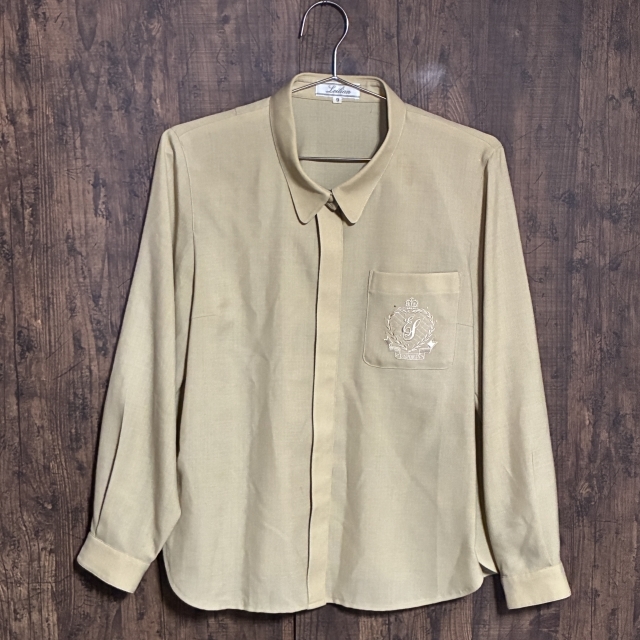 C32◇Leilian | レリアン 長袖シャツ ブラウス ベージュ系 レディース 9サイズ 中古品拍卖