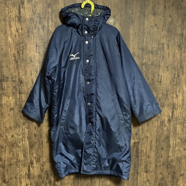 C32◇MIZUNO | ミズノ ボアベンチコート ネイビー キッズ 130サイズ 中古品拍卖