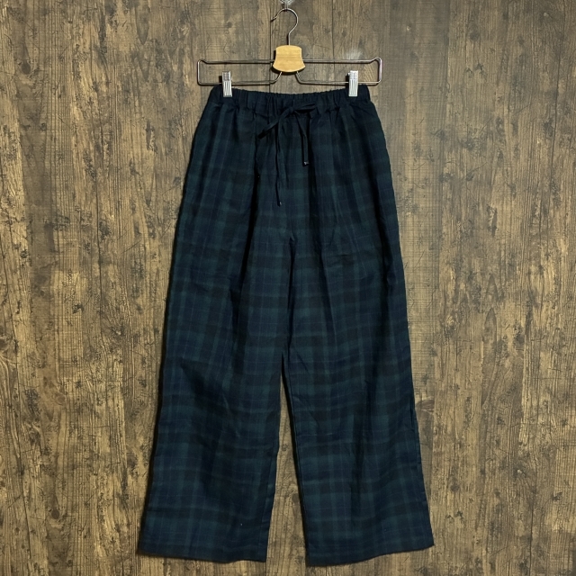 C34◇AMERICAN HOLIC | アメリカンホリック ドロストワイドパンツ ブラック×グリーン レディース Mサイズ 中古品拍卖