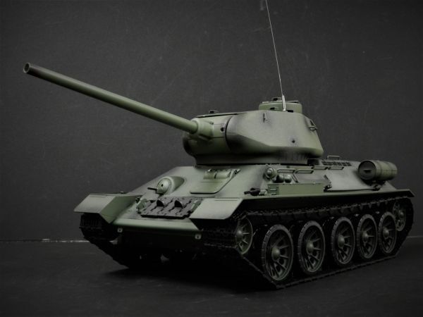 【Ver.7.0・赤外線ユニット・BB弾発射・サウンド・発煙仕様 2.4GHz】Heng Long 2.4GHz 1/16 戦車ラジコン ソ連 T-34拍卖