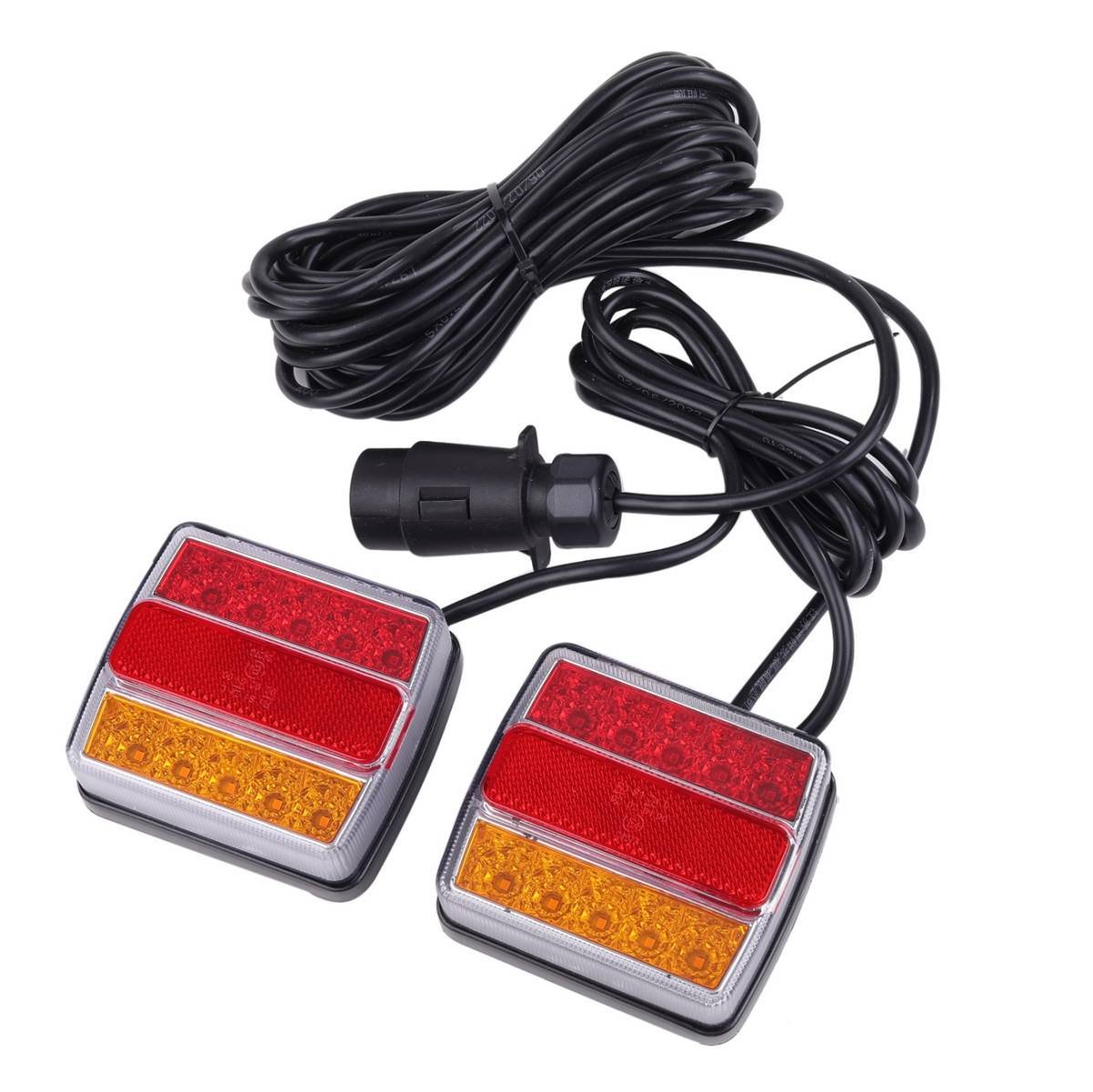 新入荷12V用LEDテール テールランプ ライトウインカー ブレーキランプ トレーラー ヒッチメンバー マグネット式 7ピン 7極 カプラー 汎用品拍卖
