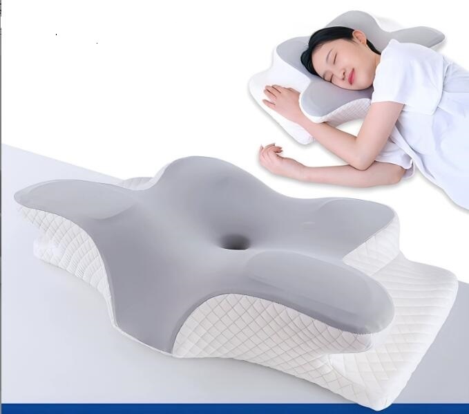 新入荷枕 マクラ 首こり 首枕 ピロー 低反発枕 安眠枕 ストレートネック 頸椎サポート 革新デザイン 蝶型頸椎サポート枕 お祝い プレゼント拍卖