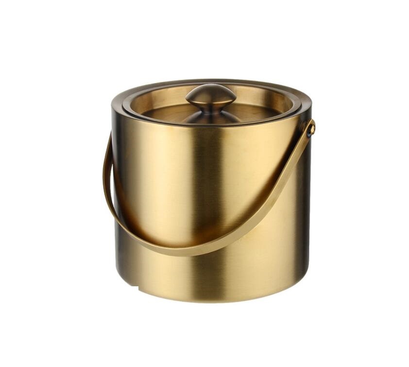 新入荷アイスペール溶けない アイスバケット二重構造真空断熱大容量ステンレス 氷入れ ハンドルとフタ付き保冷用 おしゃれ 持ちやすい拍卖