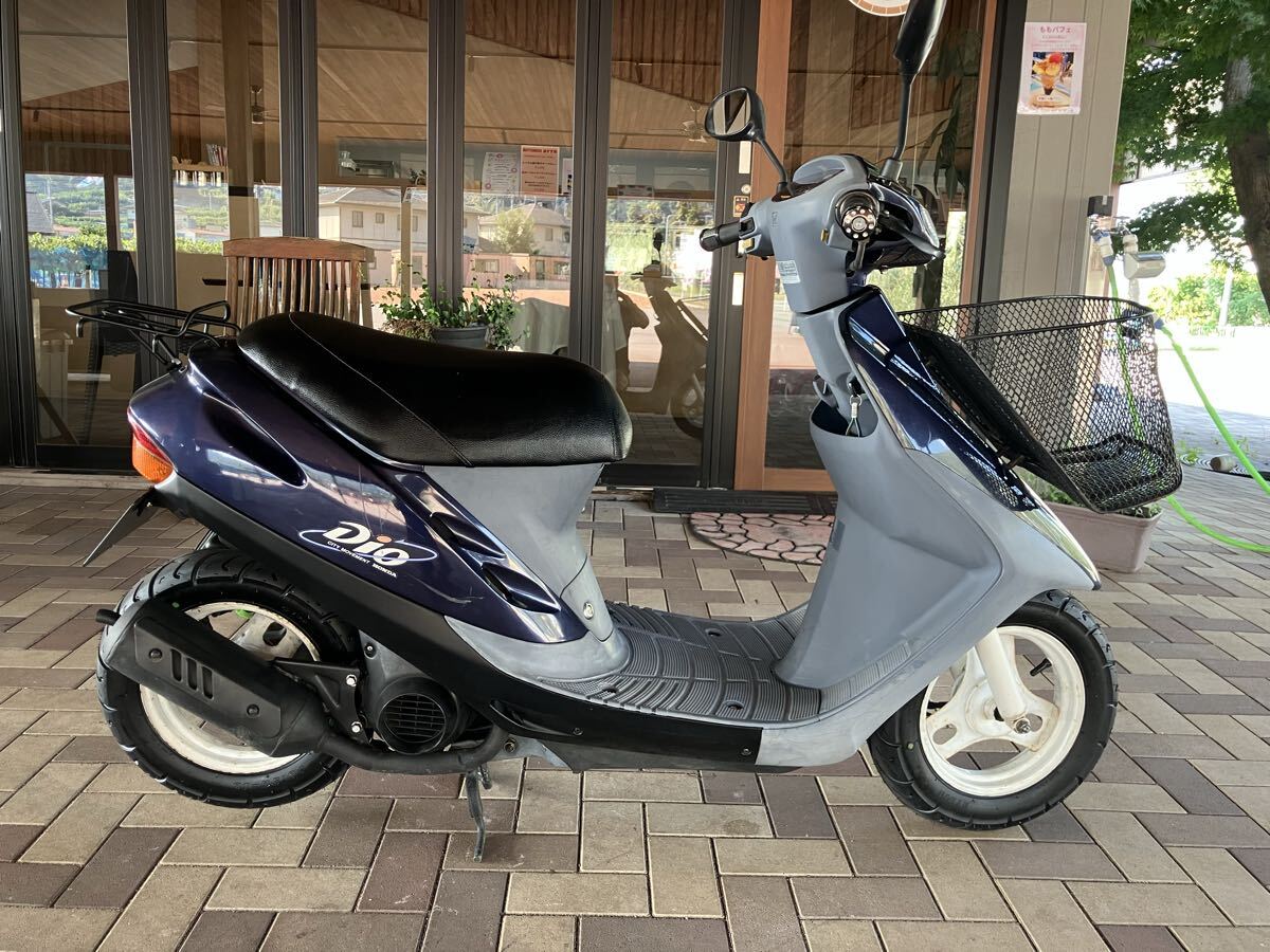 50cc HONDA スーパー Dio AF27 実働 前後タイヤ新品 エンジン腰上OH スパークプラグ新品 社外CDI新品 ベルト良好 純正カゴ付き拍卖
