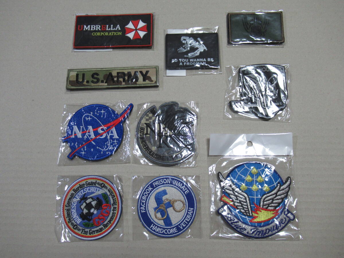 【未使用・10枚セット】ミリタリーワッペン カスタム用パッチセット サバゲー 装備品 ジャケット バッグ対応 コレクター必見!拍卖