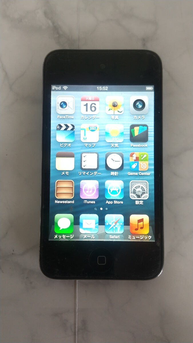 K4892 iPod touch 第4世代 A1367 16GB Apple デジタル音楽プレーヤー 簡易確認&簡易清掃&初期化OK 現状品 送料無料拍卖