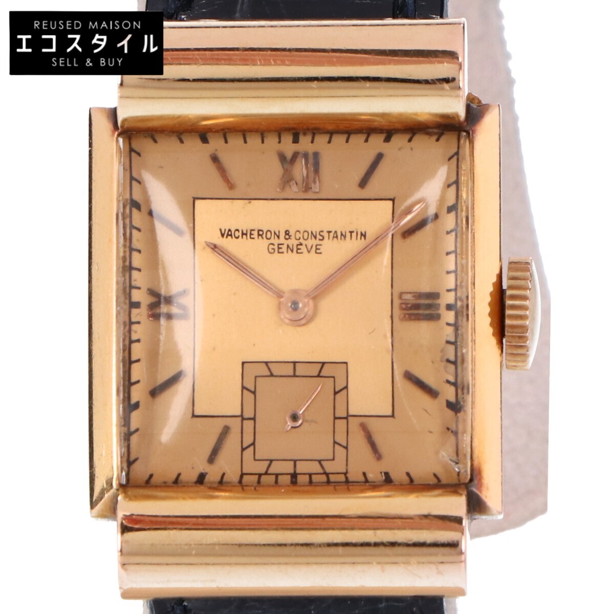 VACHERON CONSTANTIN ヴァシュロンコンスタンタン 750 40s cal.458/3B スクエア 手巻き 腕時計 イエローゴールド レディース メンズ拍卖