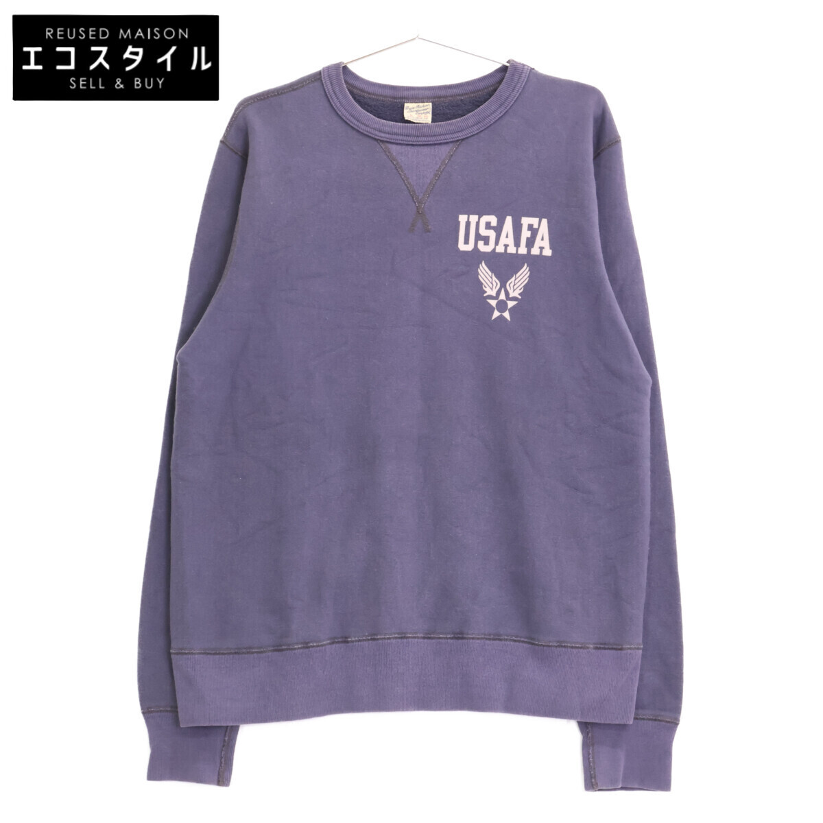 BUZZ RICKSON'S バズリクソンズ ネイビー 前V ツートーン USAFAスウェット ネイビー L トップス コットン メンズ 中古拍卖