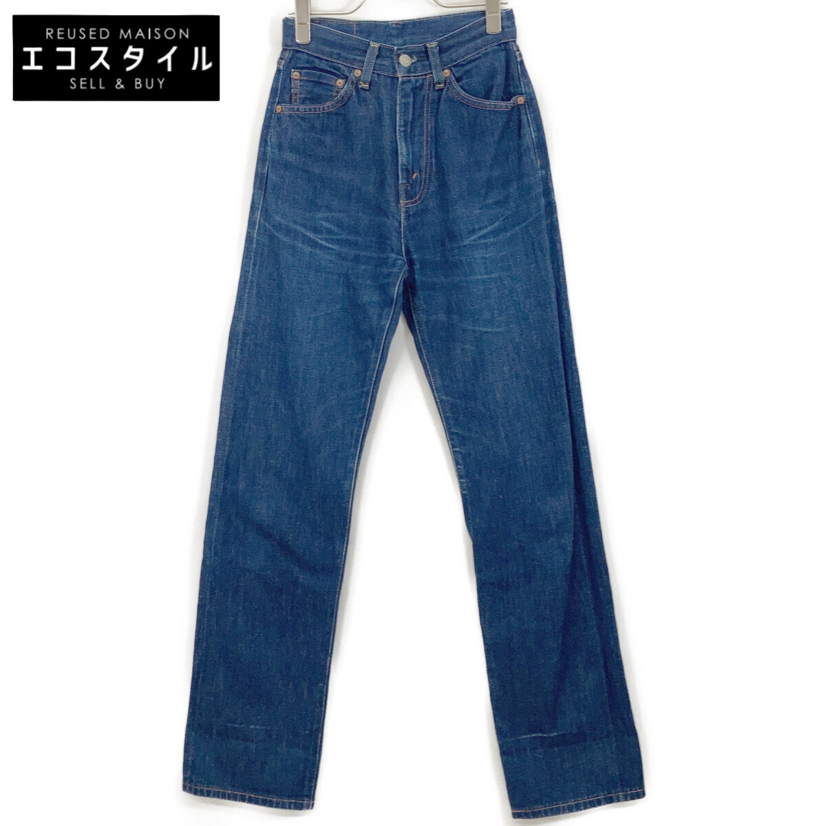 LEVI‘S リーバイス PC9-50701-0008 インディゴ デニムストレートパンツ インディゴブルー W25L34 ボトムス コットン レディース 中古拍卖