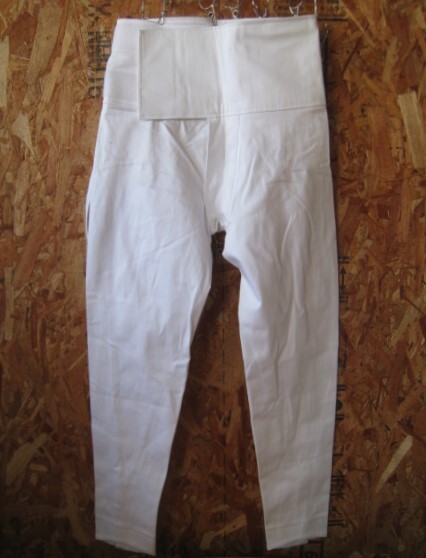 お祭り衣装◆糸よし 腹当兼用ズボン型股引 白 標準タイプ 4L長寸拍卖