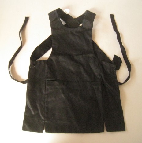 52 お祭り衣装◆胸当て(腹当) 黒 11~13歳 3Sサイズ だんじり用品拍卖