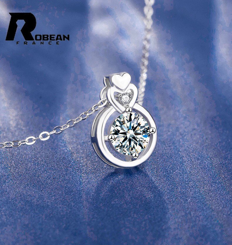 高級 EU製 定価9万円★ROBEAN・人工ダイヤモンド・ペンダント★s925 シルバー 合成ダイヤモンド プレゼント 1.45*1.0cm MP83652201拍卖