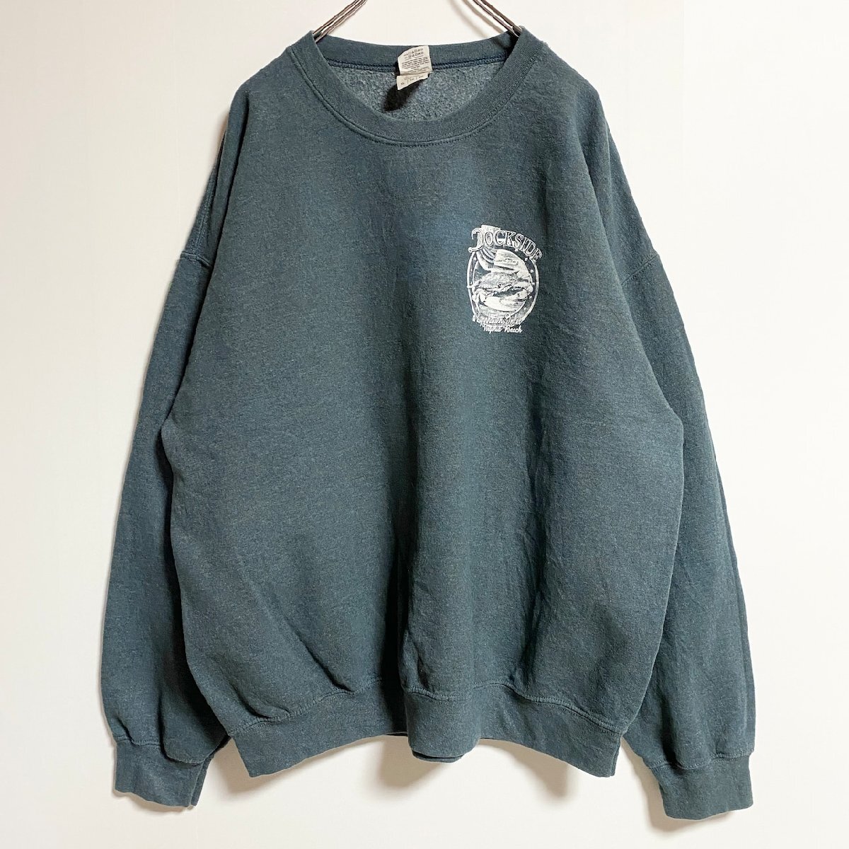 古着 used GILDAN ギルダン 長袖バックプリントスウェット トレーナー レトロデザイン ビックシルエット XLサイズ拍卖