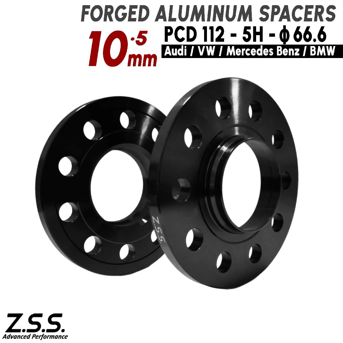 Z.S.S. AP メルセデスベンツ Aクラス W177 W176 CLA ハッチバック A45 AMG スペーサー 厚み10mm PCD112 5穴 ハブ径66.6φ拍卖