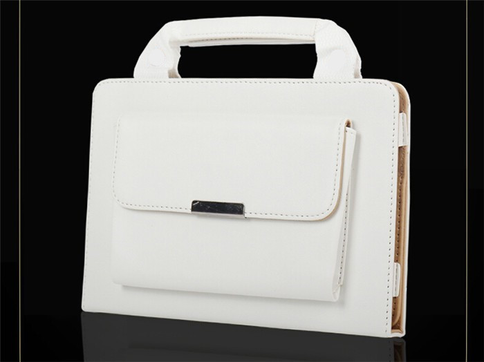 ipad pro 11 ケース 2018年 11インチ レザーケース 手提げバッグ風 ハンドベルト バック式ケース ホワイト拍卖