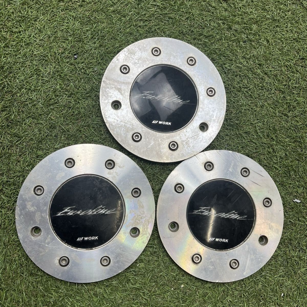 (278)WORK Euroline センターキャップ 3枚 ワーク ユーロライン拍卖