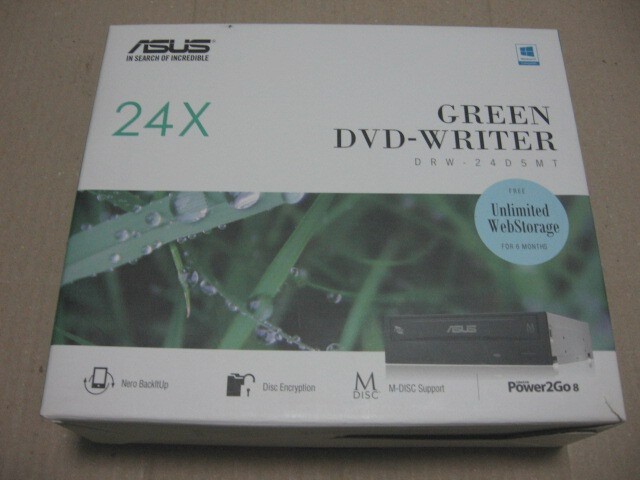 ASUS GREEN DVD-WRITER SATA 内蔵型DVDディスクドライブ DRW-24D5MT 拍卖