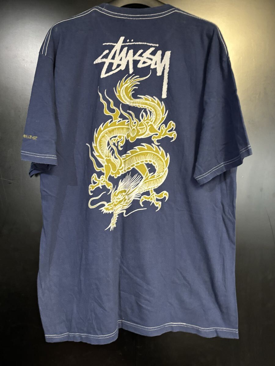 激レア STUSSY ドラゴンTシャツ ヴィンテージ XL ステューシー クロタグ 激レア 世界限定200枚 大阪チャプト 限定 80s 復刻 初代 ドラゴン拍卖