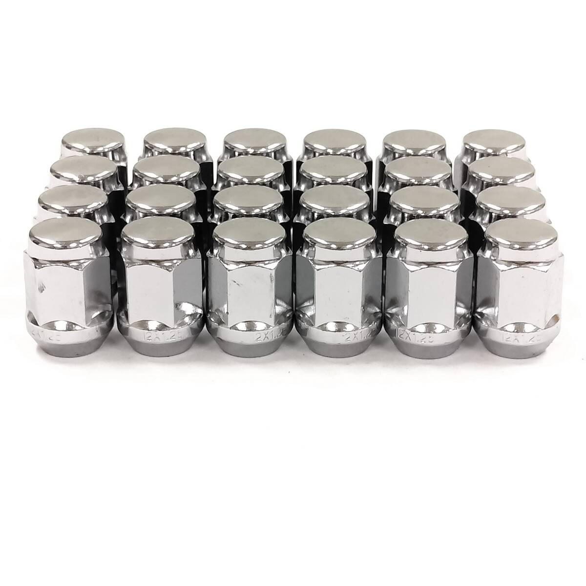 ホイールナット M12 x P1.25 21HEX 35mm メッキ つば付き 袋タイプ 24個セット 新品 ニッサン スバル スズキ など 1212521-1拍卖