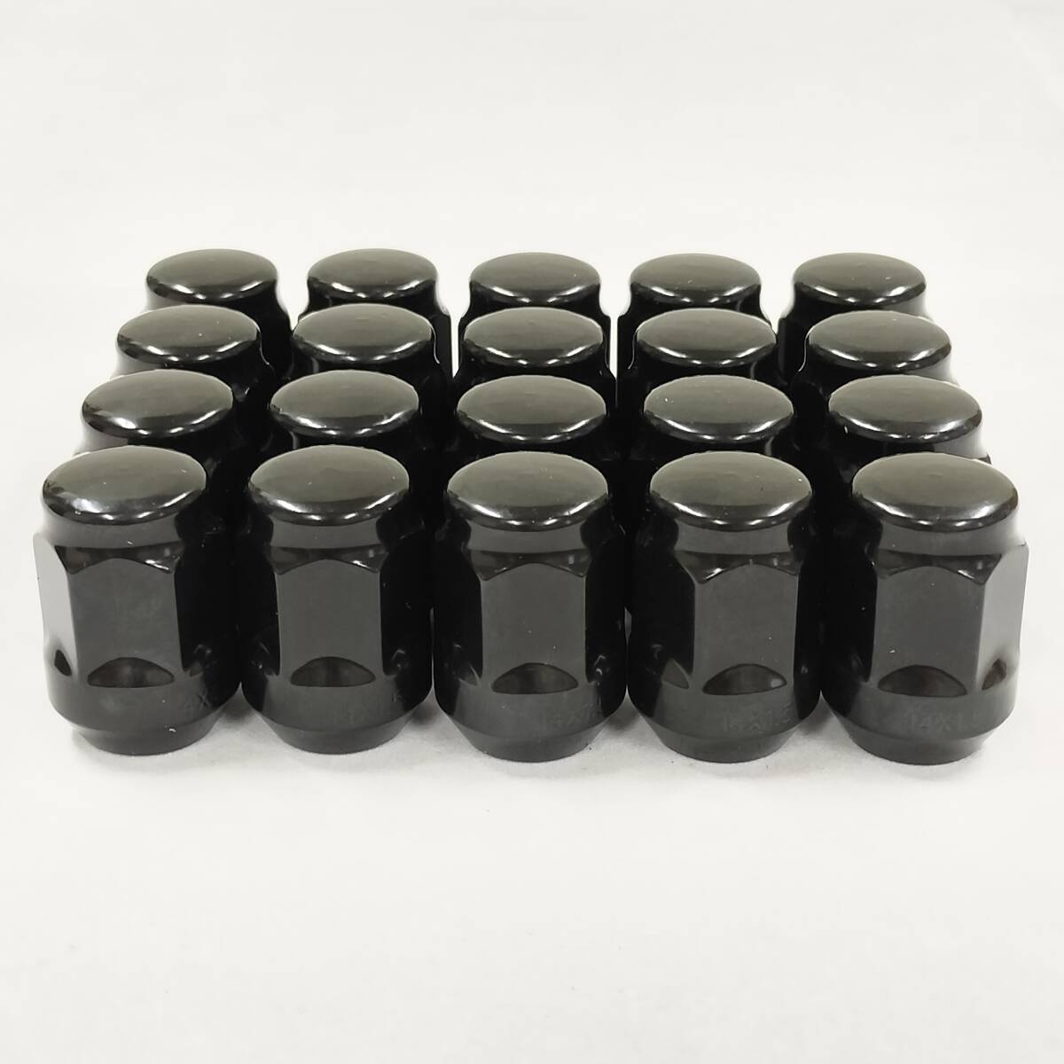 ホイールナット M14 x P1.5 21HEX 35mm ブラック つば付き 袋タイプ 20個セット 新品 トヨタ レクサス シボレー キャデラック 1415021-2拍卖