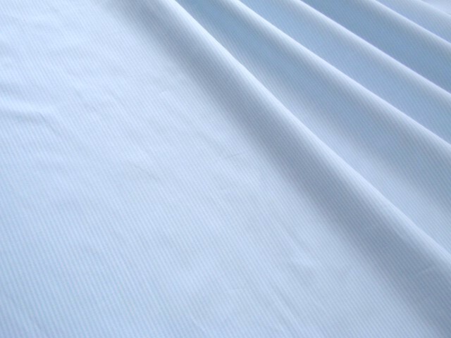 即決♪3mペンシルストライプ ブルー 薄地コットン 綿100%♪拍卖