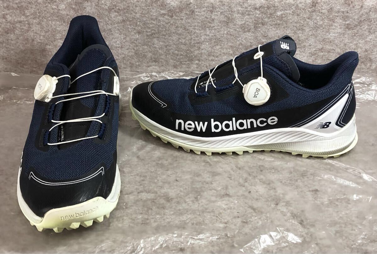 New balance GOLF ニューバランス BOA ゴルフ スパイクレス シューズ FuelCell MGS1001N ネイビー 25cm拍卖