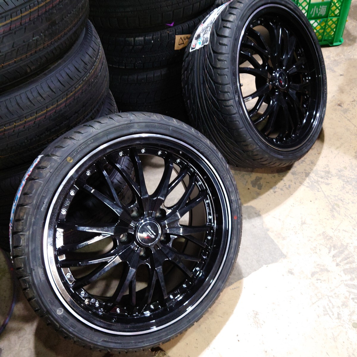 タイヤホイール 225 35 18 KR20 ケンダ 7.5J オフセット+38 114.3 5H タイヤ新品 ラジアルタイヤ ホイール S14 S15 シルビア マークX拍卖