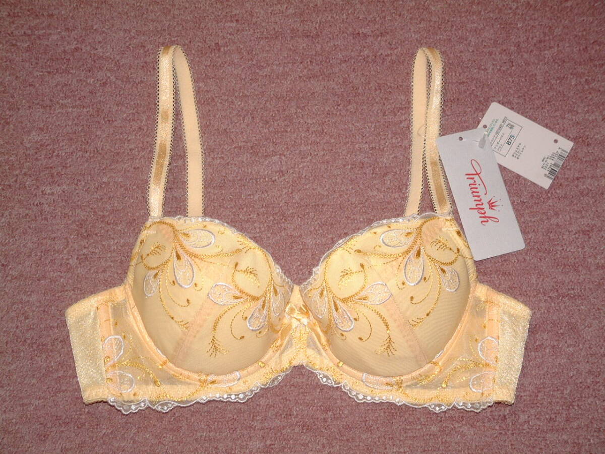 ★B75 ★ トリンプ Triumph ブラジャー きれいな花柄の刺繍を施したブラ WHU 30 Y1 A1 RL1 M012★拍卖