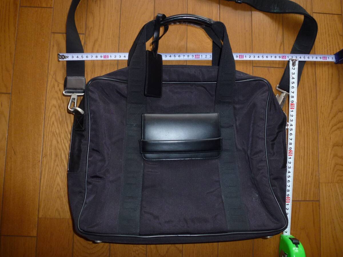 中古品 Dunhill ダンヒル ビジネスバッグ ブラック 縦30cm 横38cm 幅9cm拍卖