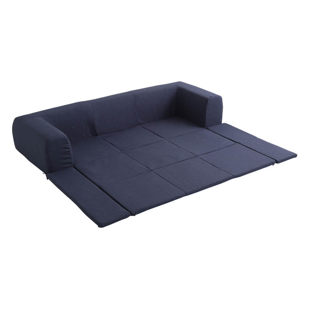 フロアマット付きソファLサイズ(幅250cm)お家で洗えるカバーリングタイプ | Plateau-プラトー- SH-07-PLTL-SF-BL ブルー拍卖