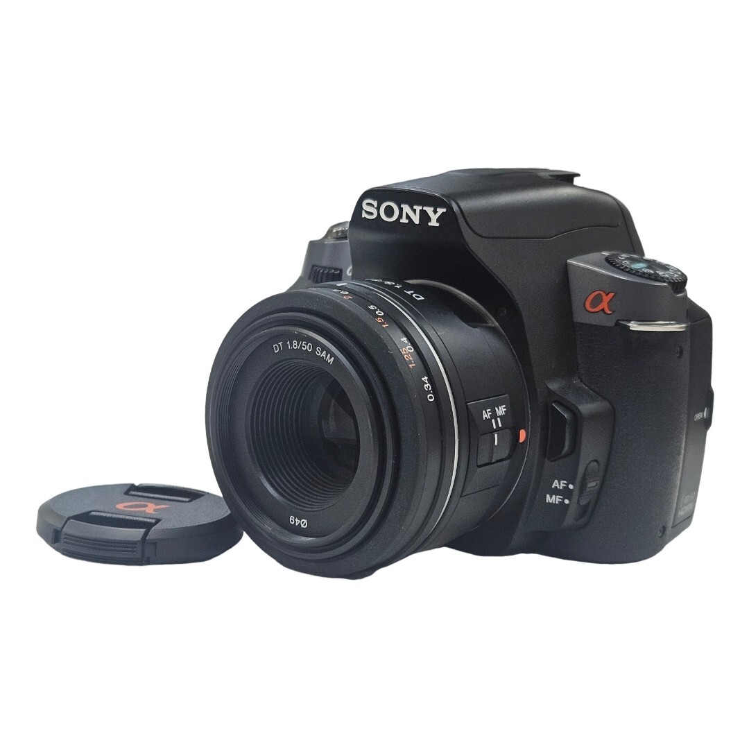 【返品保証】 ソニー Sony DSLR-α380 ブラック SAL50F18 N50 DT 50mm F1.8 SAM Φ49 デジタルカメラ ボディレンズセット Z4820拍卖