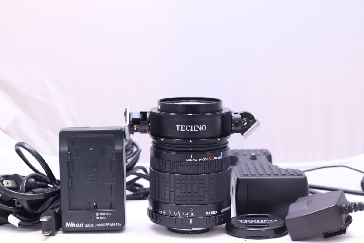 【返品保証】 テクノ Techno DCN-GP/DUW×1 Mount-CMC 歯科用カメラレンズ Nikon D200 Ver DCN6-LV/DUW4G・チャージャー付き Z4799拍卖