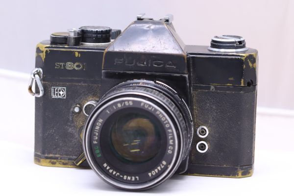 【返品保証】 富士フィルム Fujifilm Fujica ST801 ブラック Fujinon 55mm F1.8 ボディレンズセット Z3157拍卖
