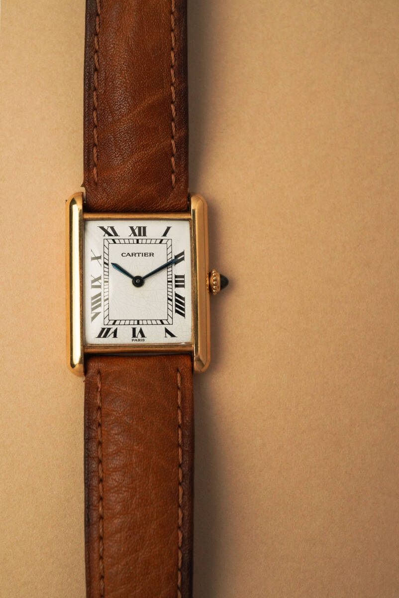 【Vintage】 Cartier カルティエ タンクルイカルティエLM Paris文字盤 イエローゴールド 78086 拍卖