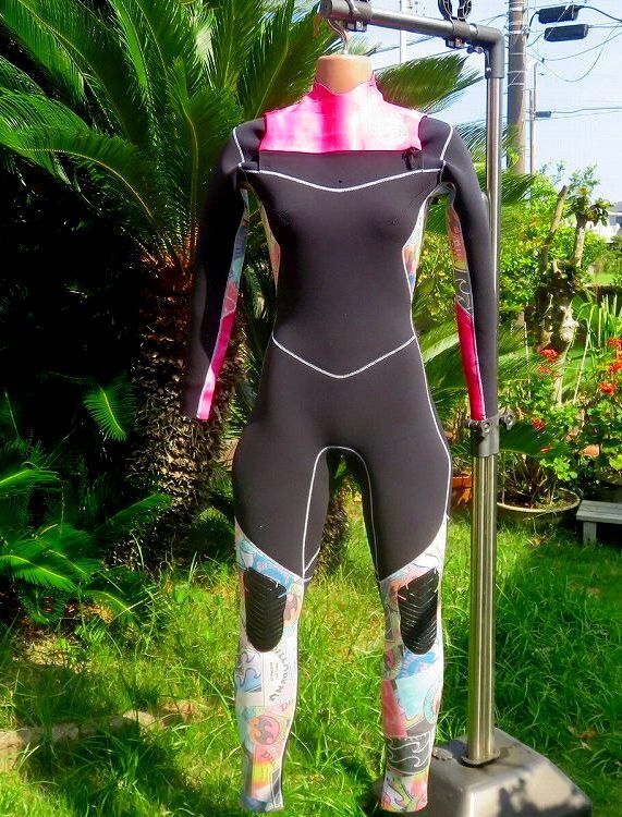 ウエットスーツ☆Billabong フルスーツ3/2mm レディースM(B) 大きめM 程度 身長155センチ 体重53キロ拍卖