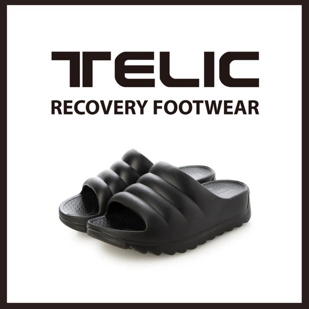 ○★新品 未使用 TELIC W-CLOUD 定番厚底リカバリーサンダル ブラック S スライドサンダル シャワーサンダル(テリック)○●拍卖