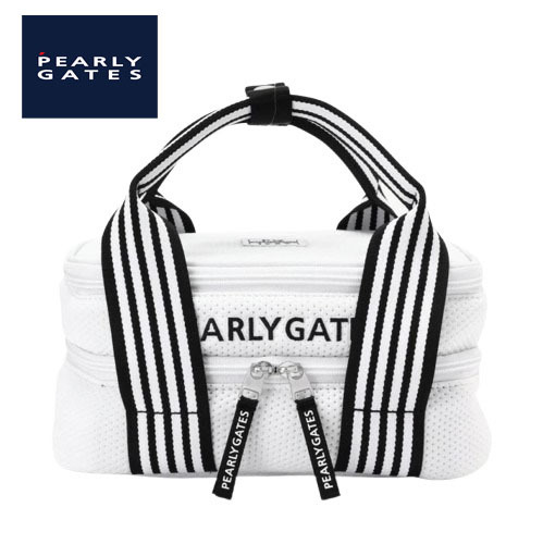 ○★新品未使用 PEARLY GATES(パーリーゲイツ) バニティタイプ 保冷バッグWIDE ホワイト★○拍卖