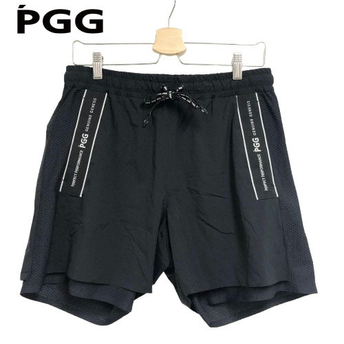 ○★新品 未使用 パーリーゲイツ ストレッチトリコットショートパンツ ネイビーM【PGG PEARLY GATES】ディンプルメッシュ テープロゴ拍卖