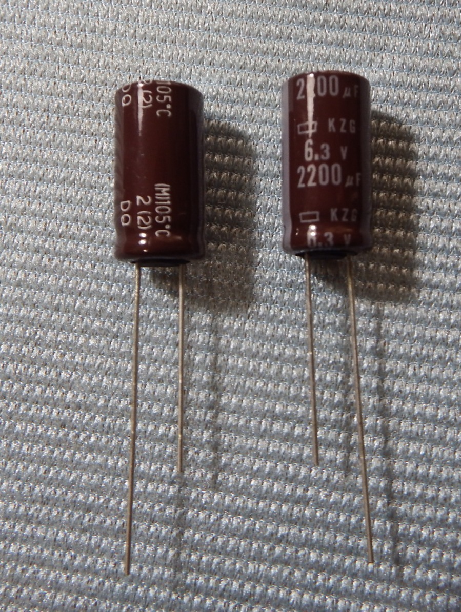 電解コンデンサー(日本ケミコン) 2200μF 6.3V 2個セット 拍卖