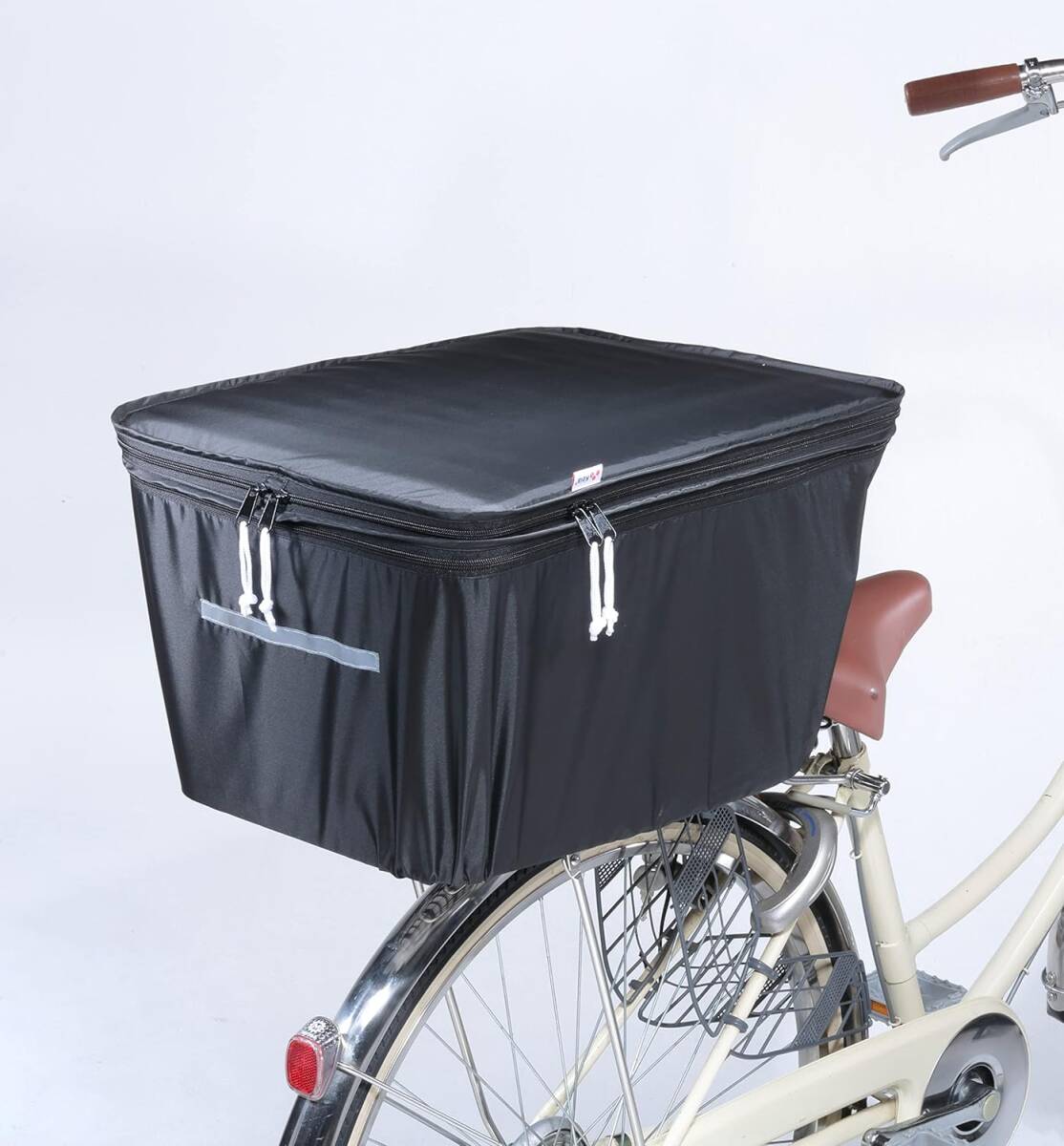 カゴの大きさをアップ出来る 川住製作所 自転車 2段式後カゴカバー 大型カゴ対応 ブラック拍卖