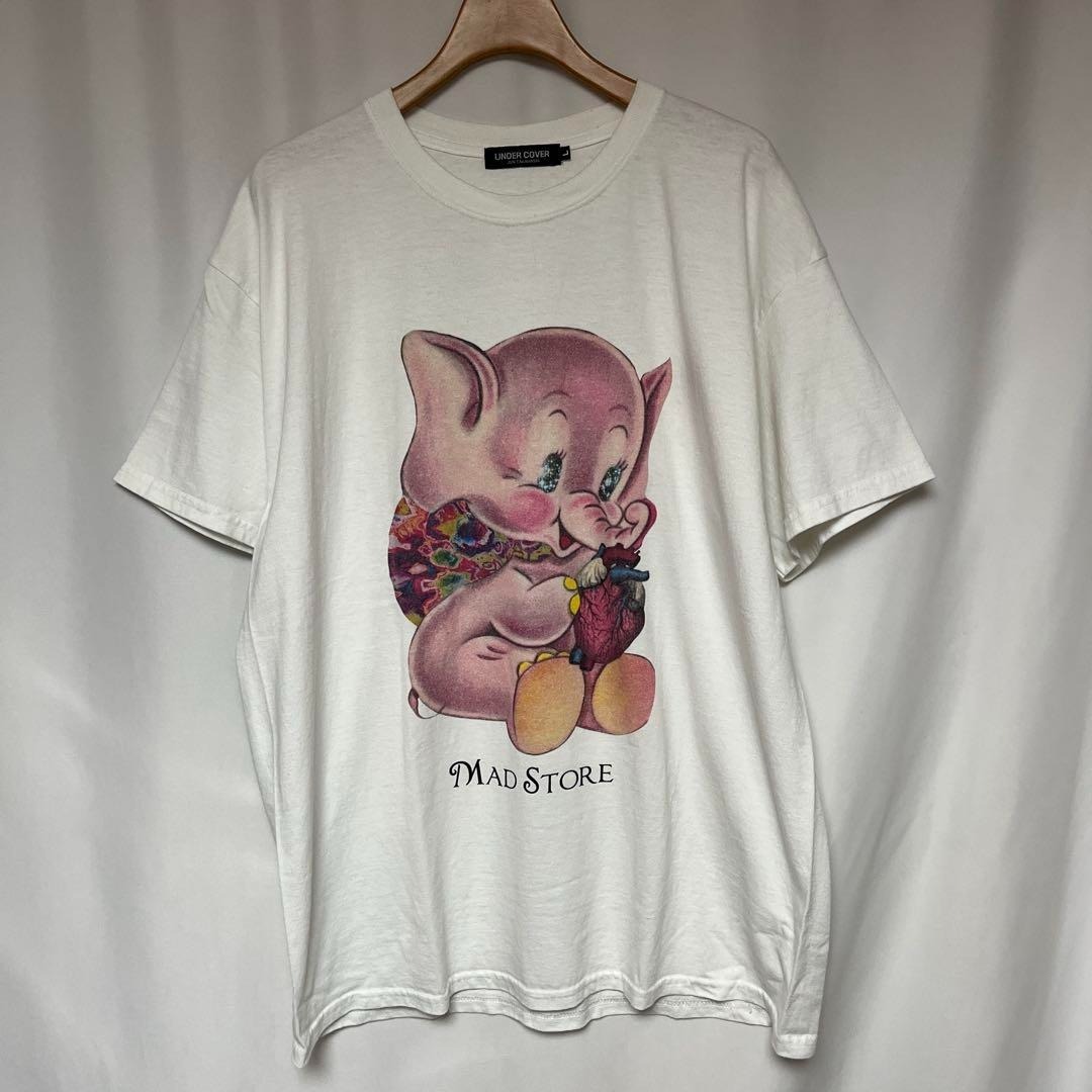 undercover MAD STORE ゾウTシャツ 白L 象拍卖