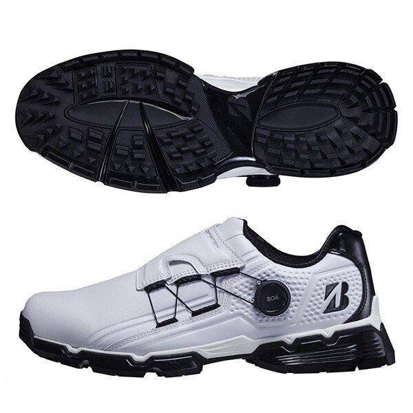 【新品】ブリヂストン BRIDGESTONE GOLF ゼロ・スパイク バイター ツアー シューズ SH2401 27.5cm WK(白×黒)拍卖