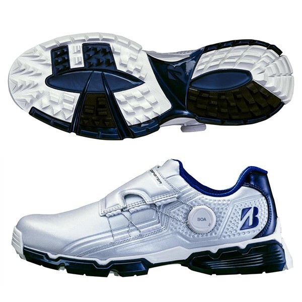 【新品】ブリヂストン BRIDGESTONE GOLF ゼロ・スパイク バイター ツアー シューズ SH2401 27.0cm SB(シルバー×青)拍卖